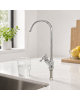 Wellon RO Faucet with Cross Handle | High Arc Drinking Water Tap | Chrome Finish | Countertop Mount | For RO & Water Purifier